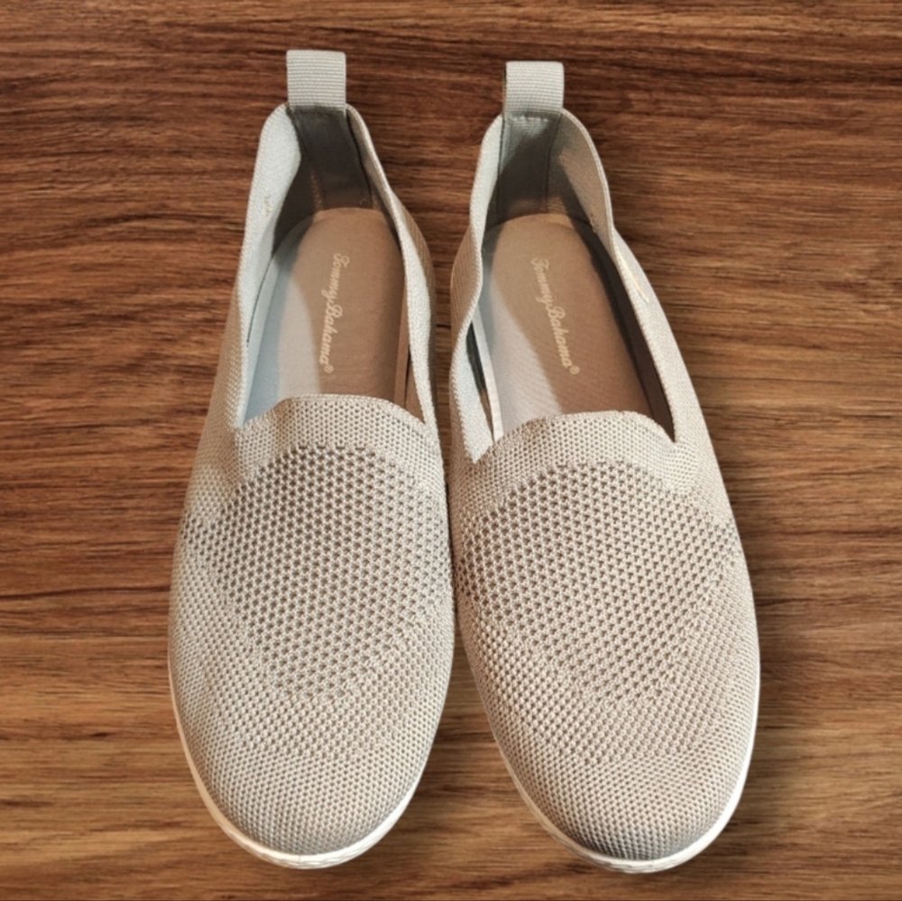 Tommy Bahamas Women's Beige Slip-On Shoes.